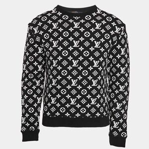 Louis Vuitton Monogram Black and White Crewneck Sweater